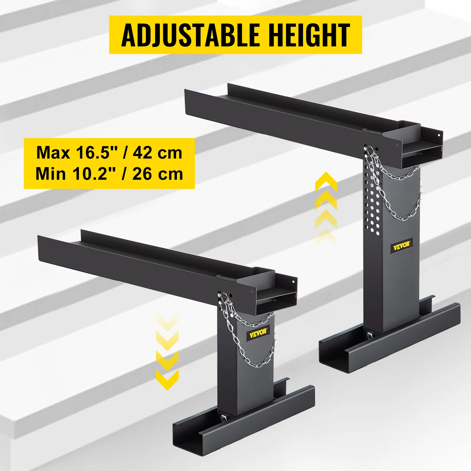 VEVOR ladder extender with adjustable height from 10.2" to 16.5".