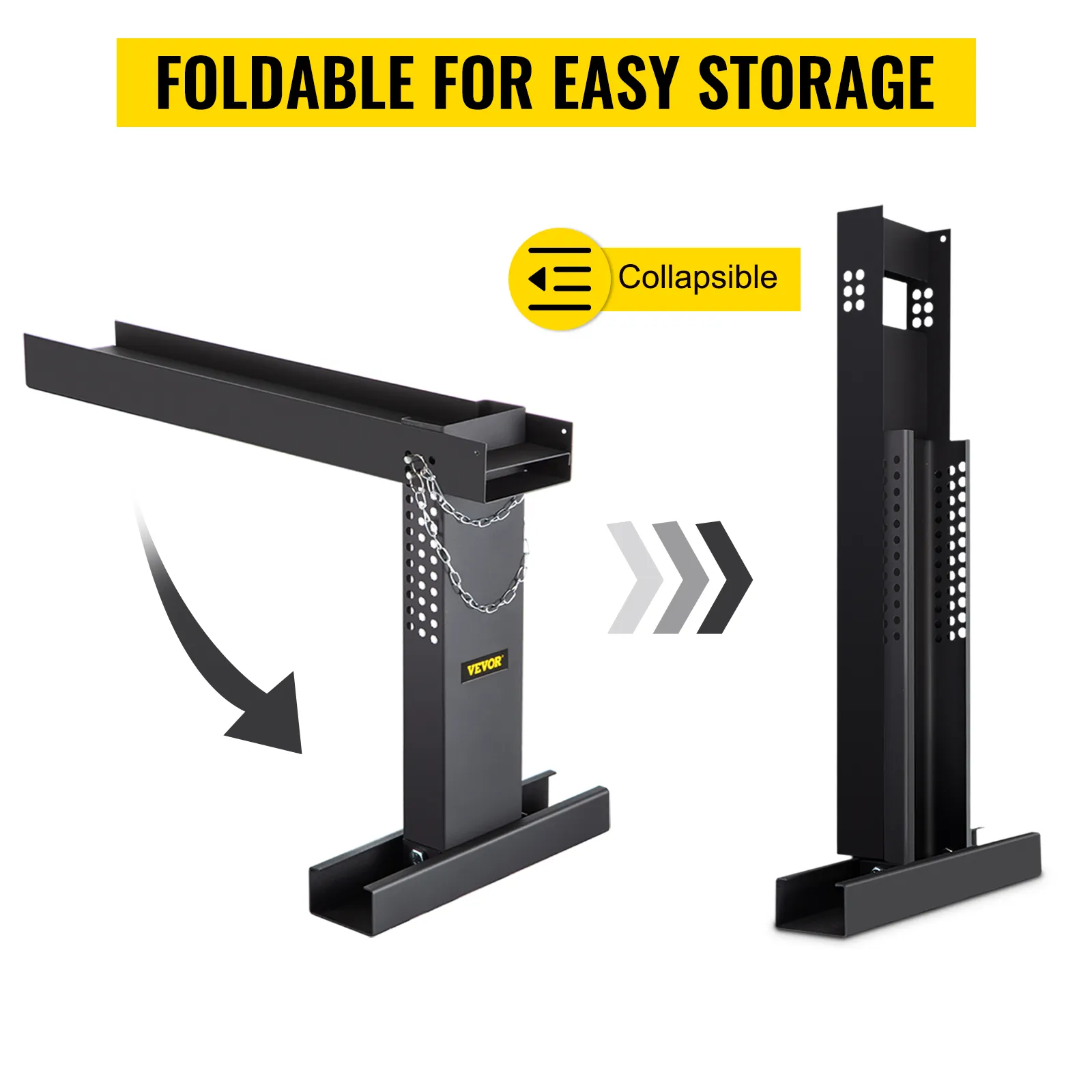 VEVOR ladder extender, foldable design for easy storage with collapsible function.