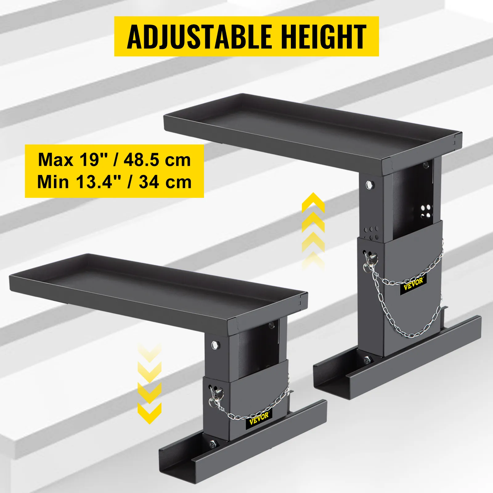 VEVOR ladder extender with adjustable height from 13.4" to 19".