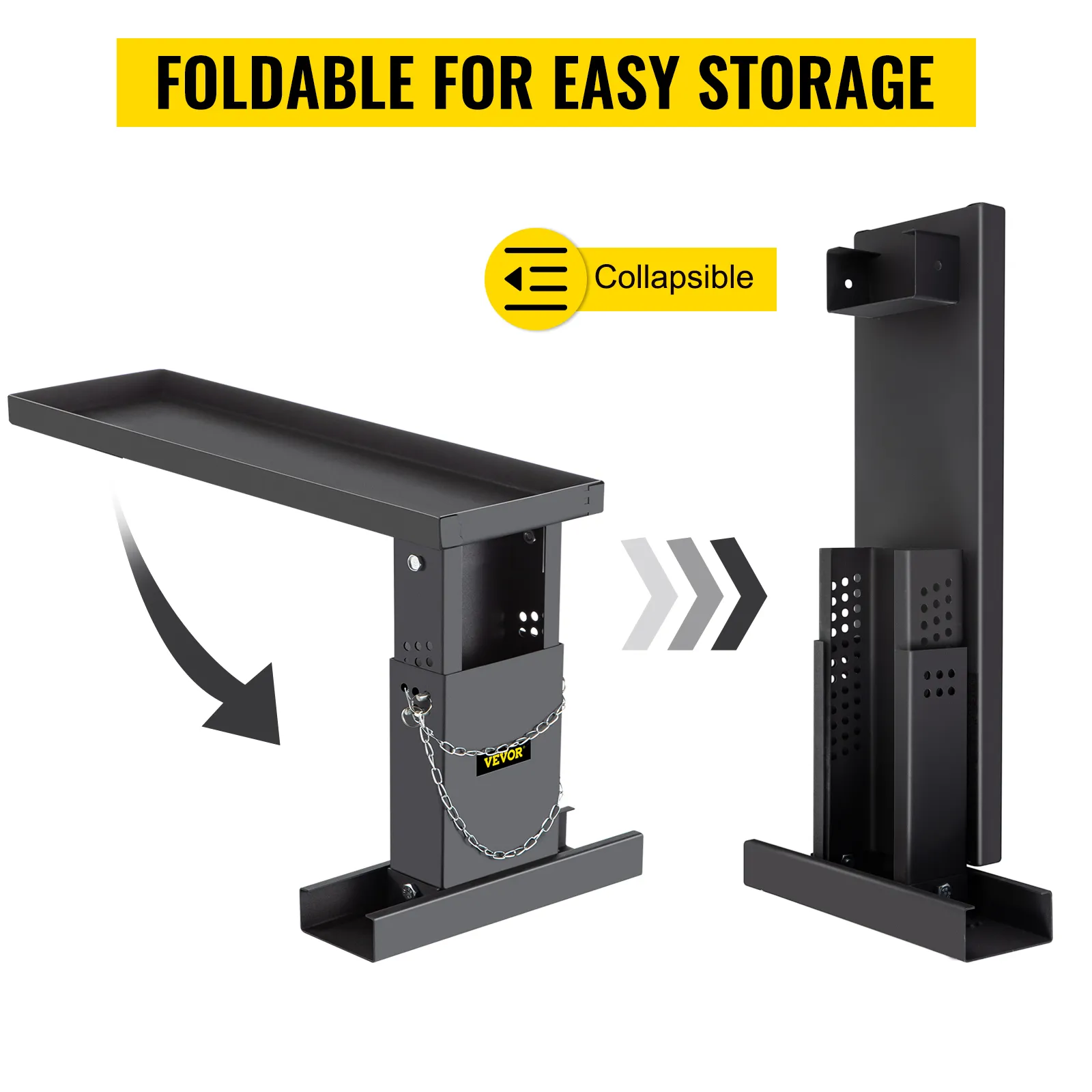 VEVOR ladder extender, foldable for easy storage, and collapsible design.