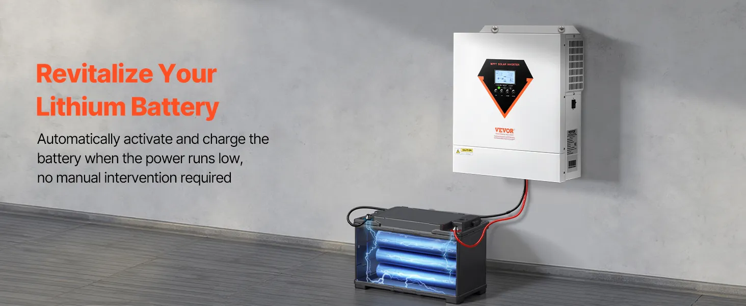 Hybrid Solar Inverter Charger 3000W 110/120V with Built-in 100A MPPT Controller