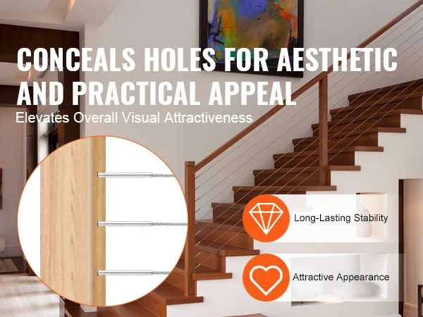 modern home staircase with VEVOR cable railing tensioner for long-lasting stability and attractive appearance