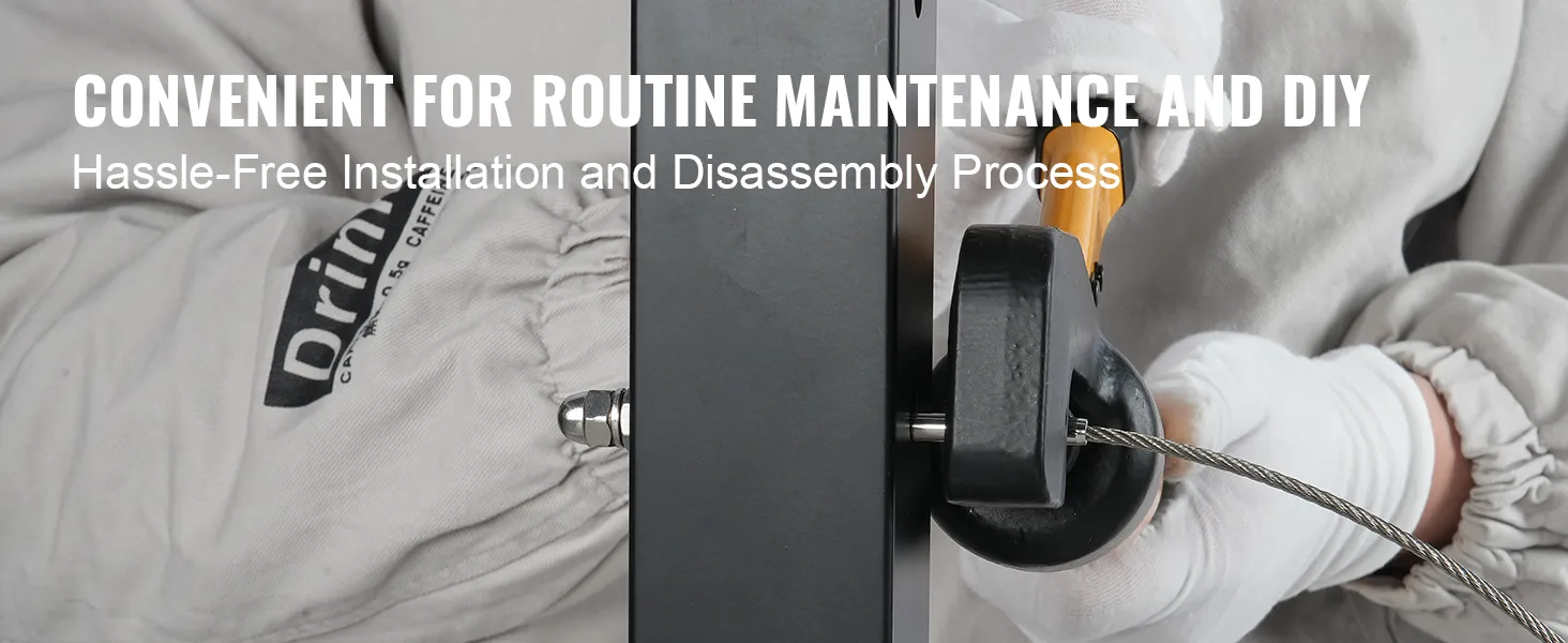hands installing a VEVOR cable railing tensioner, highlighting easy routine maintenance and diy capabilities.