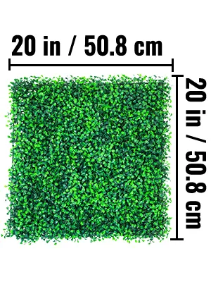 VEVOR boxwood panels, 20 in x 20 in (50.8 cm x 50.8 cm), lush green foliage.