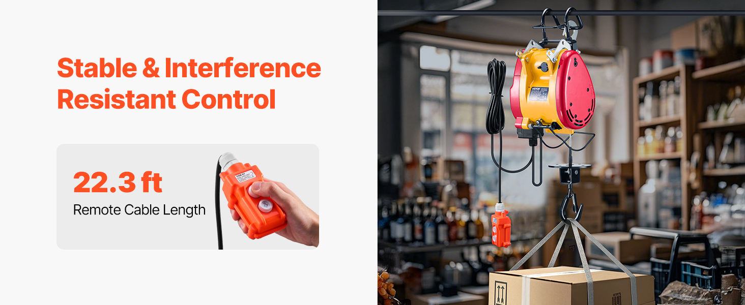 Treuil 1800w Câble Acier Treuil électrique 1000kg 1800W - Câble Acier 18m - Double Ligne - Pour Usine Et Chantier 220V Palans Levage Double Ligne