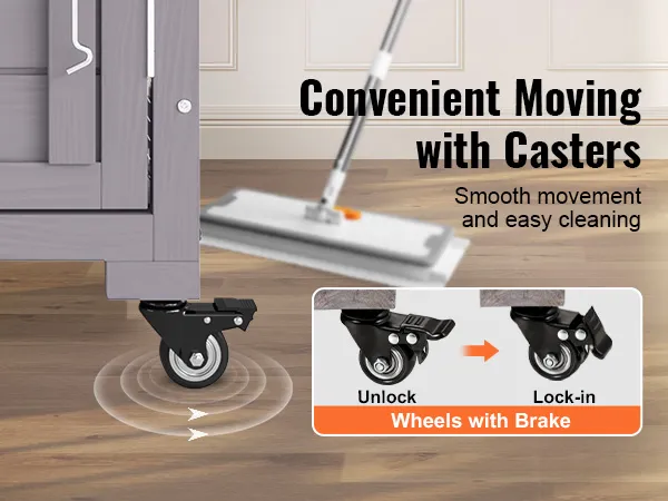 VEVOR cat house outdoor with wheels for easy moving and locking casters for stability.