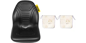 VEVOR universal tractor seat with two white patterned cushions.