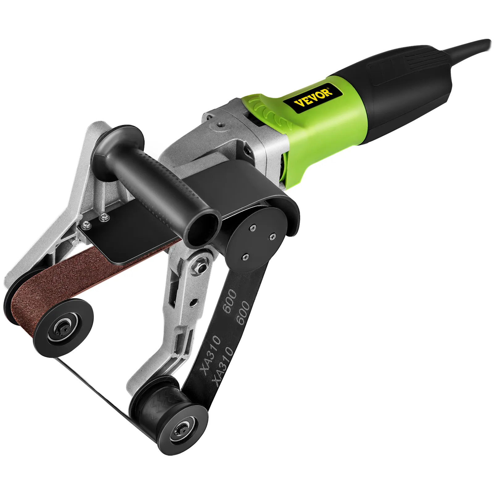 VEVOR pipe tube polisher with ergonomic handle and abrasive belt mechanism.