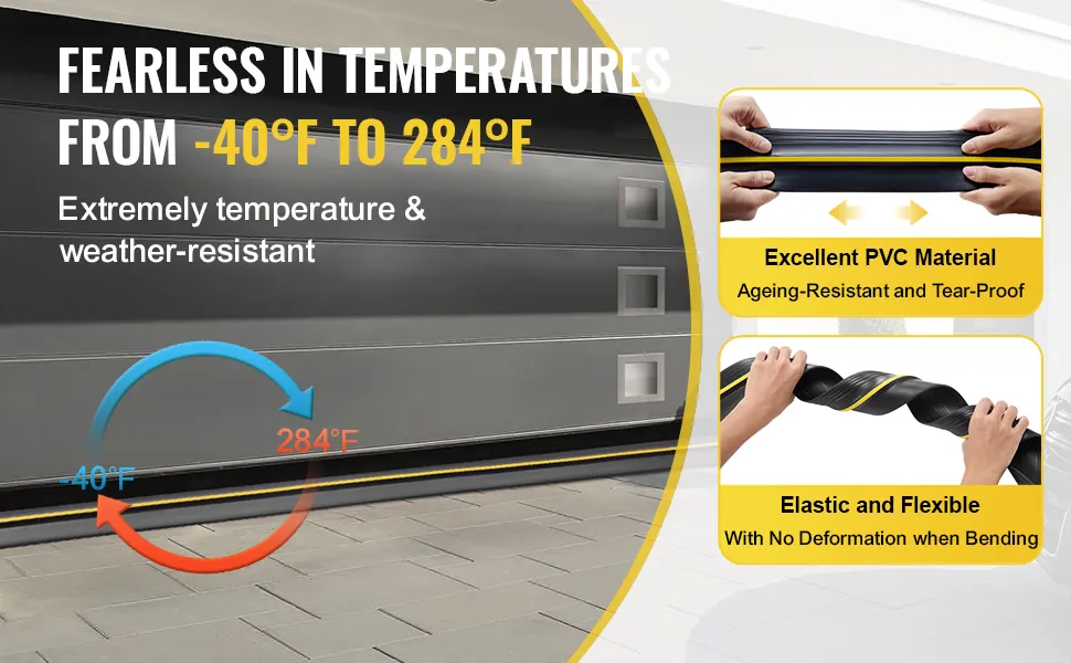 Snapklik.co : Universal Garage Door Botto Threshold Seal Strip