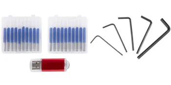 Brocas para enrutador CNC, unidad USB y llaves Allen para máquina enrutadora CNC VEVOR.