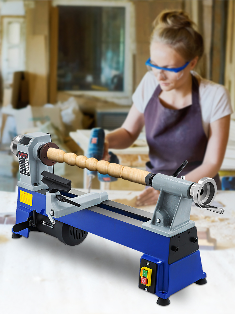 VEVOR 10 x 18 Inch Variable Speed Benchtop Mini Wood Lathe
