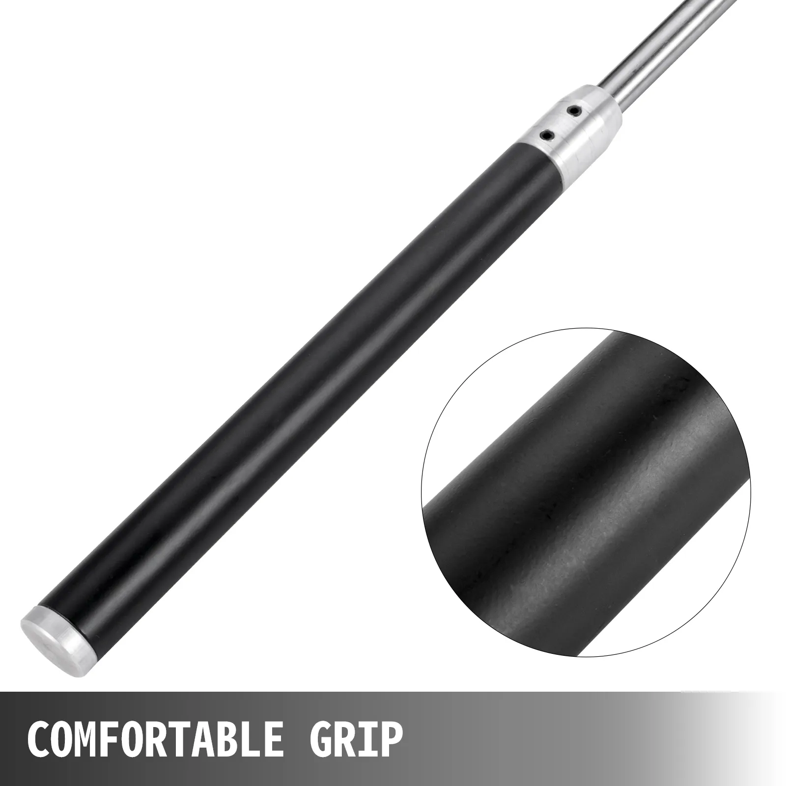 Griff des Drechselwerkzeugs von VEVOR mit schwarzem, bequemem Griff.