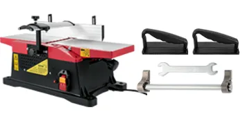 Regruesadora de banco para carpintería VEVOR con dos bloques de empuje, llave y barra de soporte.