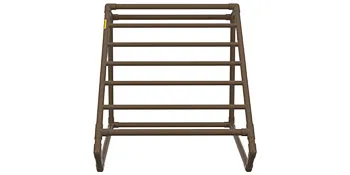 Toallero de piscina VEVOR con múltiples barras para colgar toallas, fabricado en pvc de color marrón.