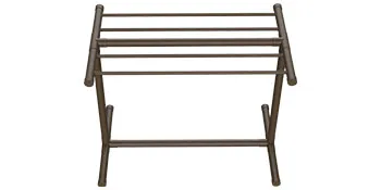 Toallero de piscina VEVOR con múltiples barras en acabado bronce, diseño resistente y autoportante.