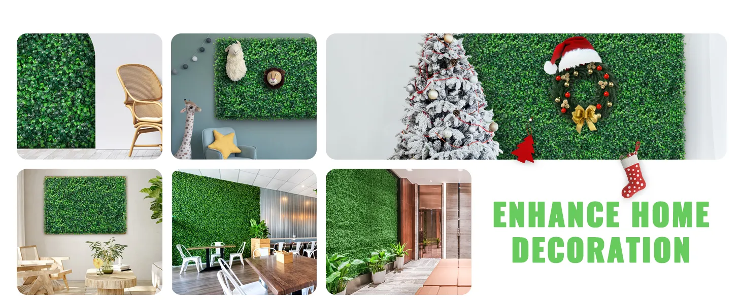 VEVOR grass wall panels for stylish home and office decoration, featuring lush greenery.