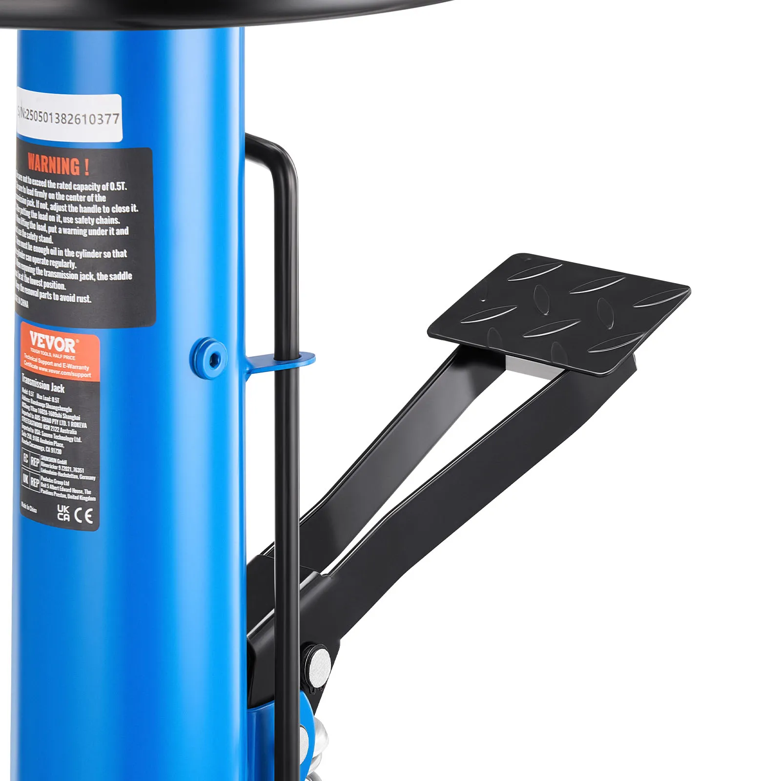 Gato de transmisión VEVOR con longitud de extensión de 33-1/2"-67", altura mínima de 33-1/2" y altura máxima de 67".