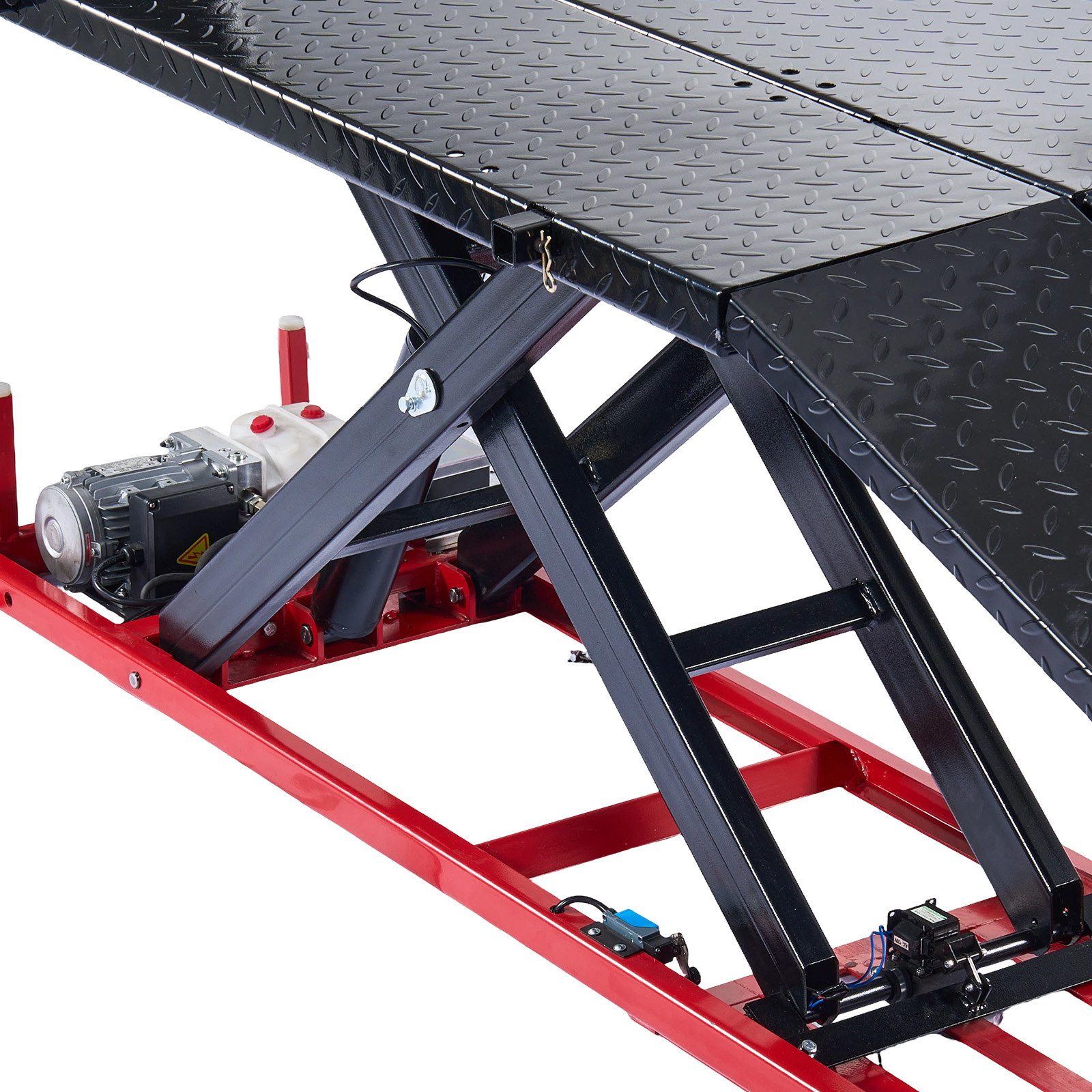 VEVOR Motorcycle Lift Table, 1500 lbs Capacity, Electric Hydraulic