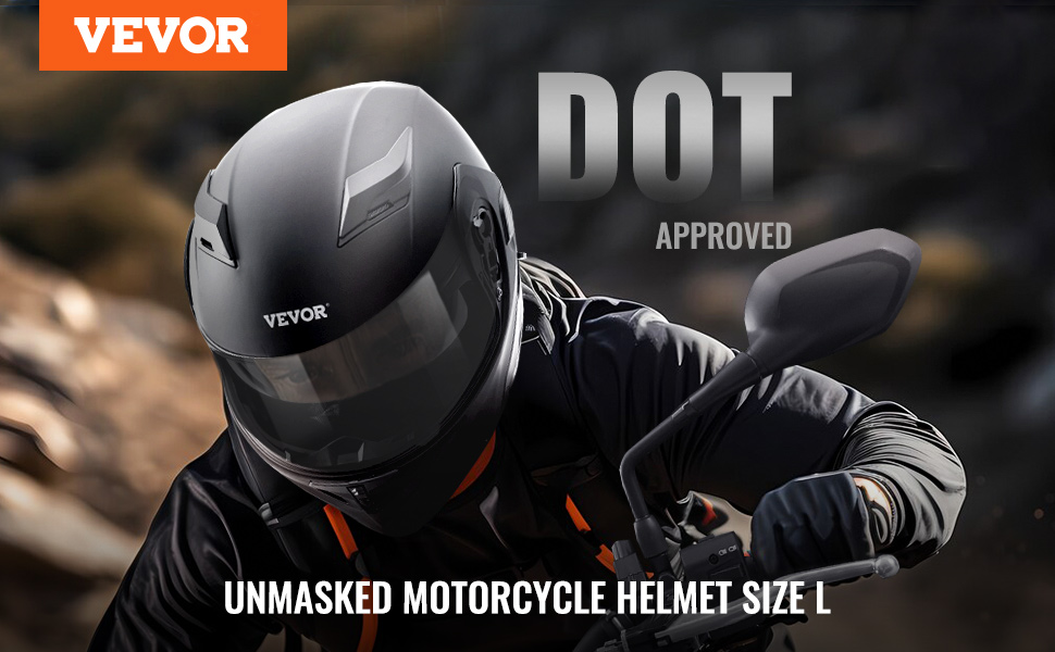 VEVOR Unmasked Motorcycle Helmet Motocross Helmet with