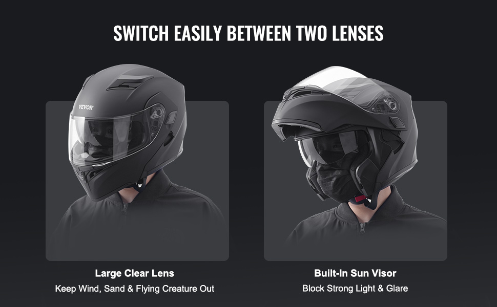 VEVOR Unmasked Motorcycle Helmet Motocross Helmet with