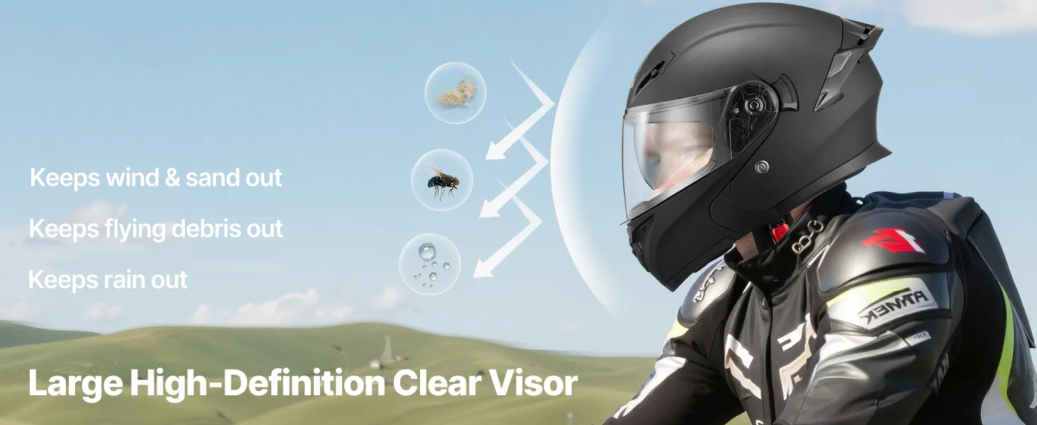 VEVOR Motorcycle Helmet, Modular, Adult Motocross Dirt Bike Helmet