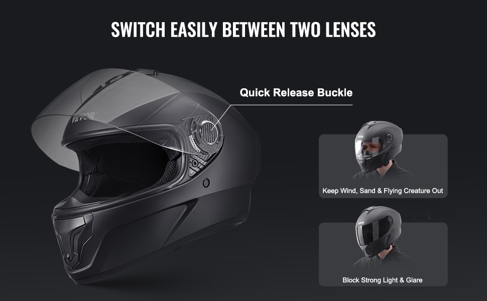 VEVOR Full Face Motorcycle Helmet Motocross Helmet with