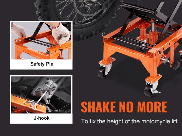 VEVOR hydraulic motorcycle lift with easy lifting pedal mechanism. no more bending over.