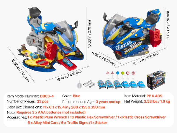 VEVOR Toy Motorcycle Engine – 25-Piece, 6-in-1 Repair Kit VEVOR Toy Motorcycle Engine – 25-Piece, 6-in-1 Repair Kit