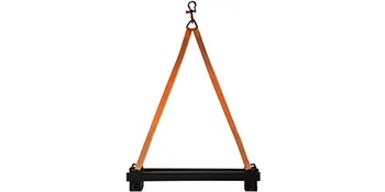 Eslinga elevadora para moto acuática VEVOR con correas resistentes de color naranja y base de metal negra.