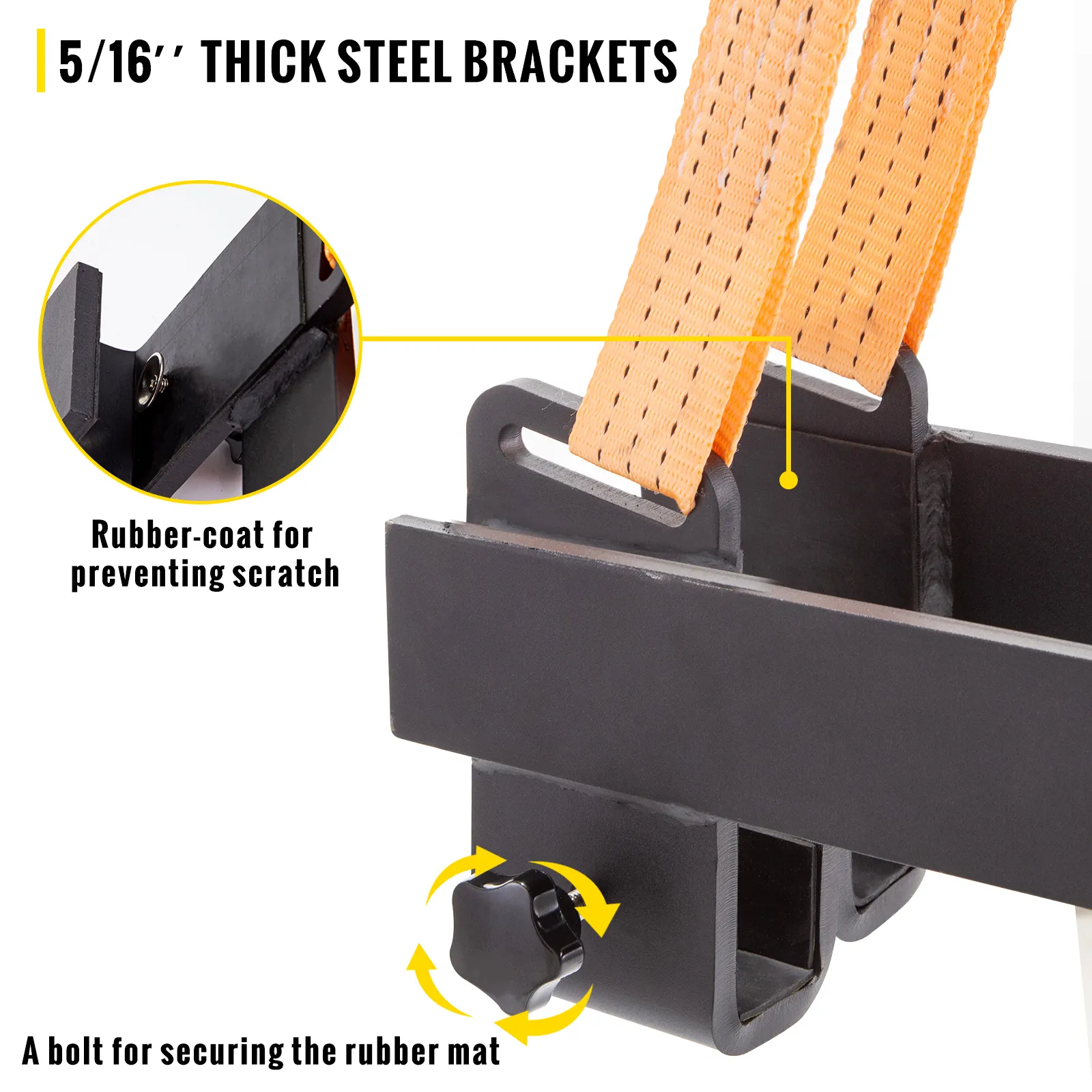 Eslinga elevadora para moto acuática VEVOR con soportes de acero de 5/16" de espesor y protección recubierta de goma.