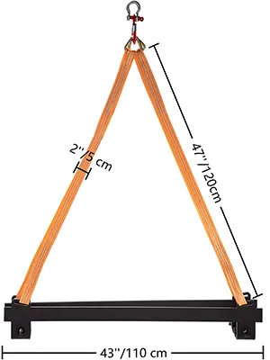 Eslinga elevadora para moto acuática VEVOR color naranja con medidas de 47" de alto, 43" de ancho y correas de 2".