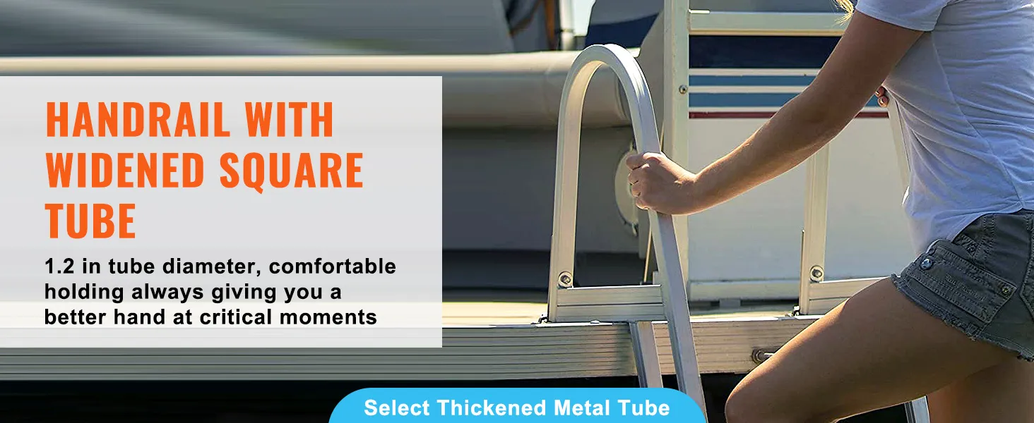 verdickte 6063-Aluminiumlegierung mit 2 mm dickem Material, korrosionsbeständige, tragbare und verformungsbeständige VEVOR-Anlegeleiter.