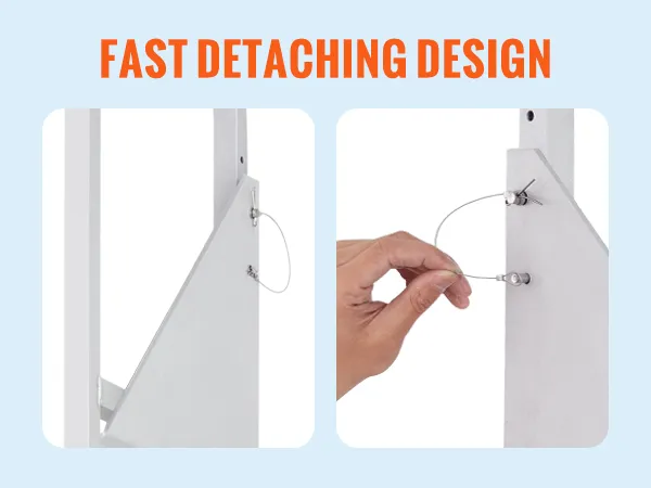 fast detaching design of VEVOR dock ladder with safety pins for quick attachment and detachment.