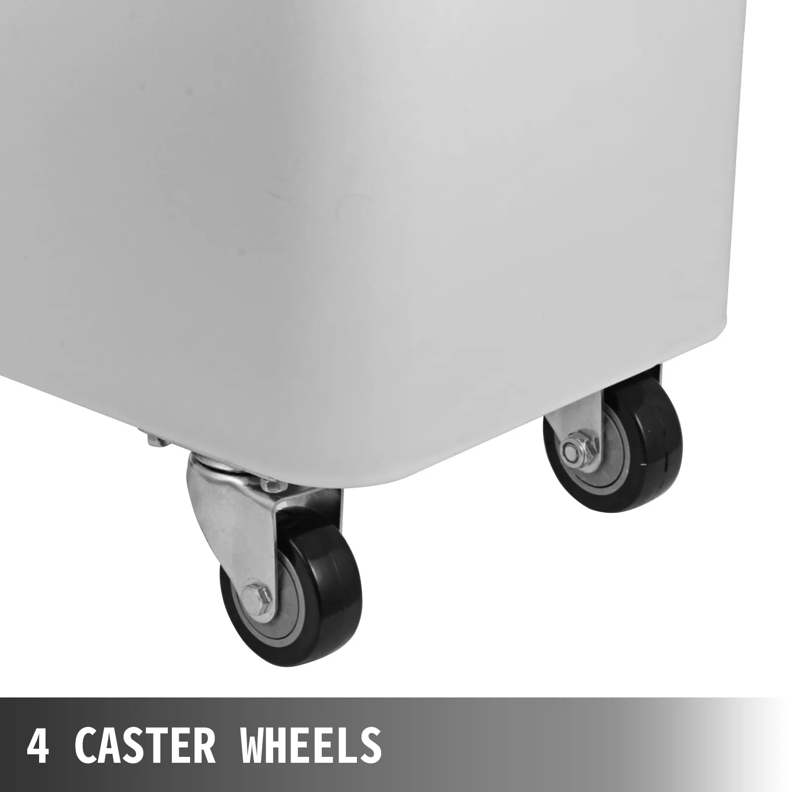 VEVOR storage bin with 4 caster wheels for easy mobility.