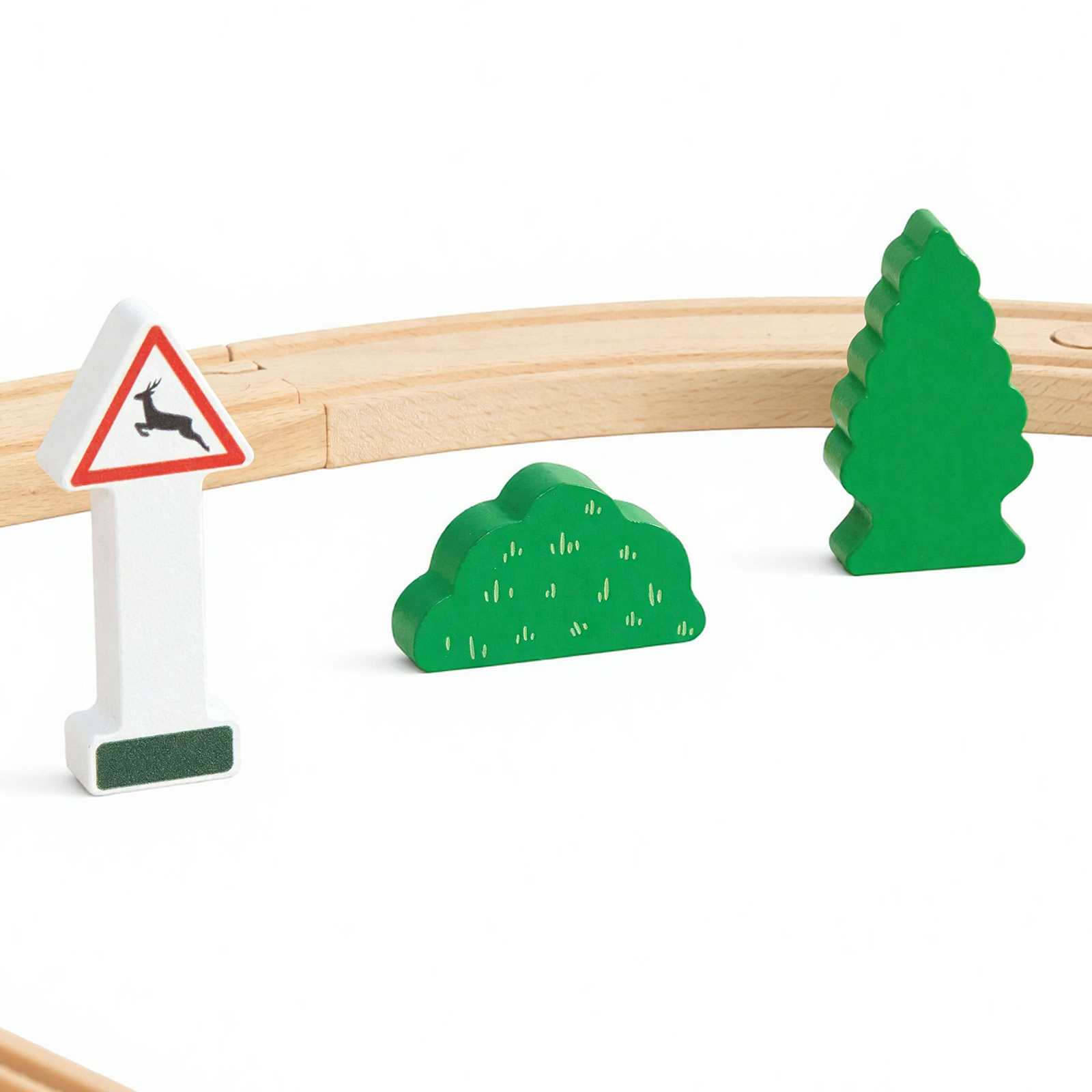 VEVOR Wooden Train Set, 39PCS, Wood Train Track with Magnetic