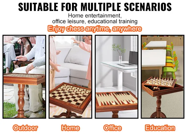 VEVOR schaaktafelset voor buiten, thuis, op kantoor en in het onderwijs. Geniet op elk moment van schaken.