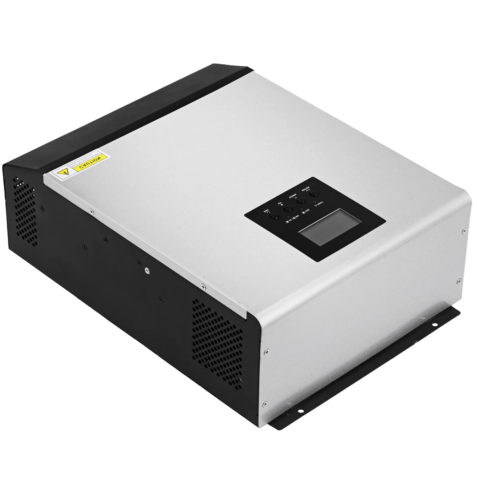 VEVOR 2400w solar inverter with lcd screen and power cable bundle.