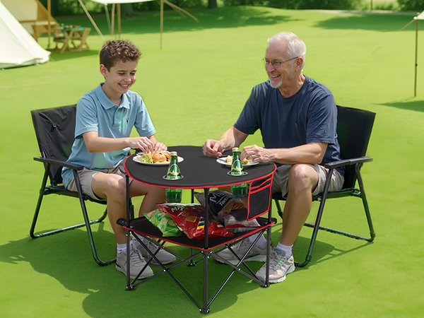 VEVOR Small Fold Away Camping Table - 600D Oxford Fabric