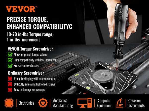 VEVOR Torque Screwdriver, 1/4