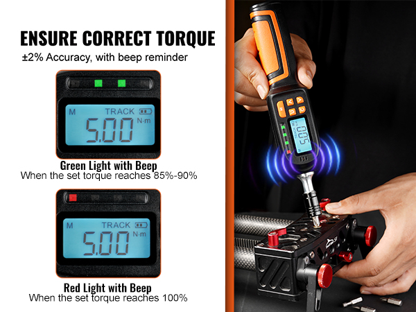 VEVOR Digital Torque Screwdriver, 0.64 cm Drive Screwdriver