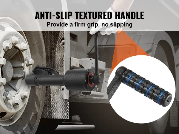 VEVOR torque multiplier with an anti-slip textured handle for a firm grip on truck wheel bolts.