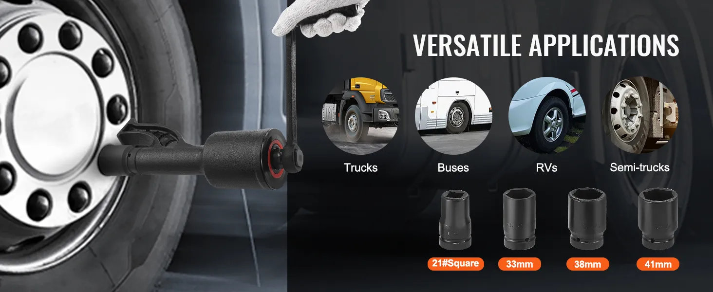 VEVOR torque multiplier used for trucks, buses, rvs, semi-trucks. versatile applications with socket sizes.