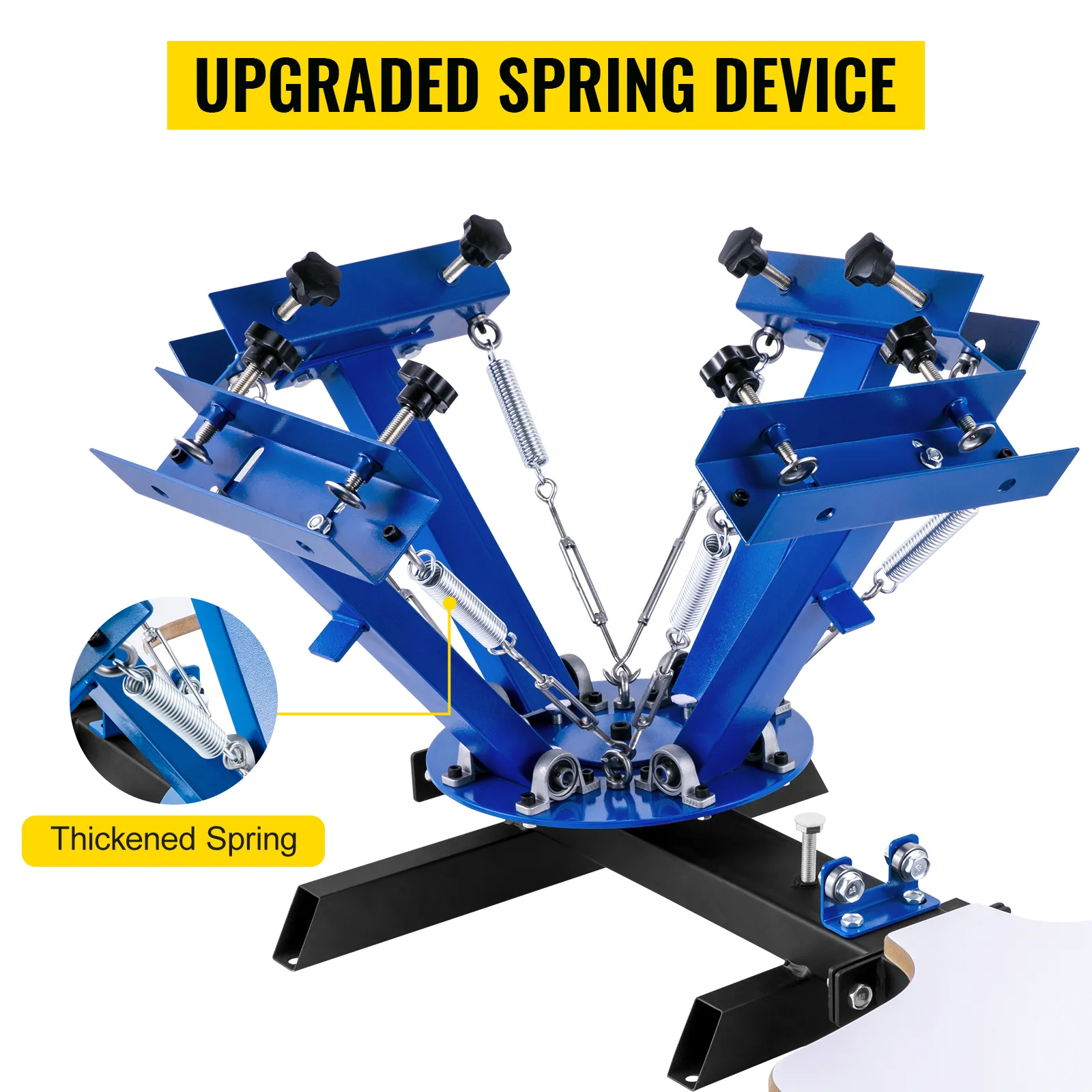 VEVOR screen printing machine with upgraded spring device and thickened spring.