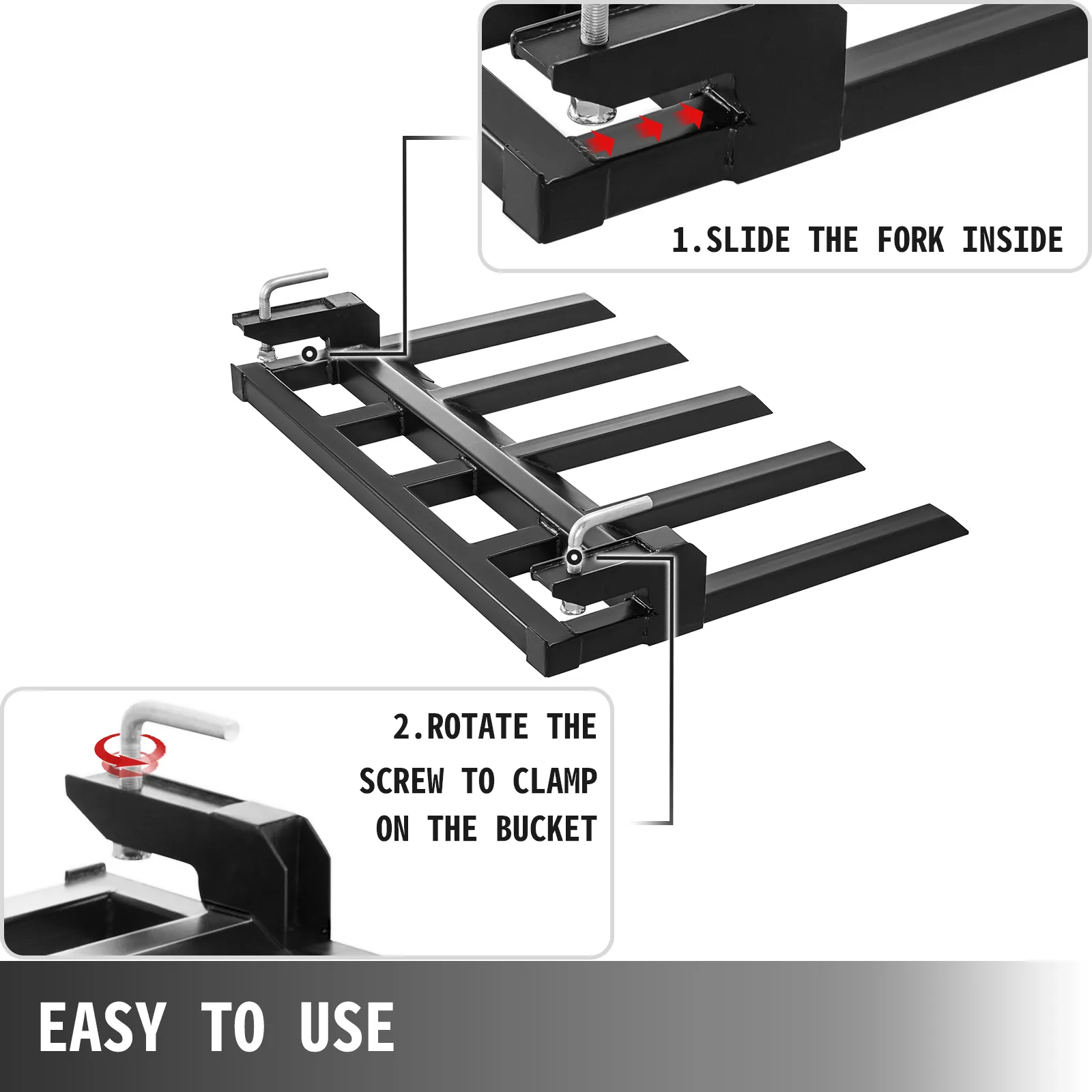 VEVOR debris forks assembly guide with easy-to-follow steps. easy to use.