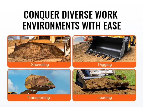 bulldozer en machines scheppen, graven, transporteren en laden van aarde met de VEVOR-baktandbalk.