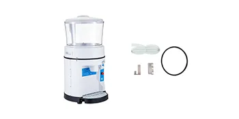 VEVOR ice shaver crusher with accessories: tubing, fittings, and rubber gasket.