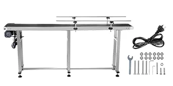 Cinta Transportadora Motorizada VEVOR - Acero Inoxidable, PVC Antiestático 1803x198mm