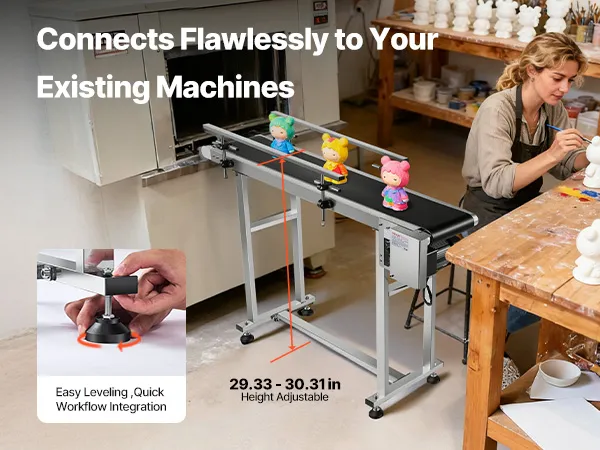 Sistema de protección contra sobrecalentamiento del motor con ajuste automático para un uso seguro, con transportador de cinta VEVOR.