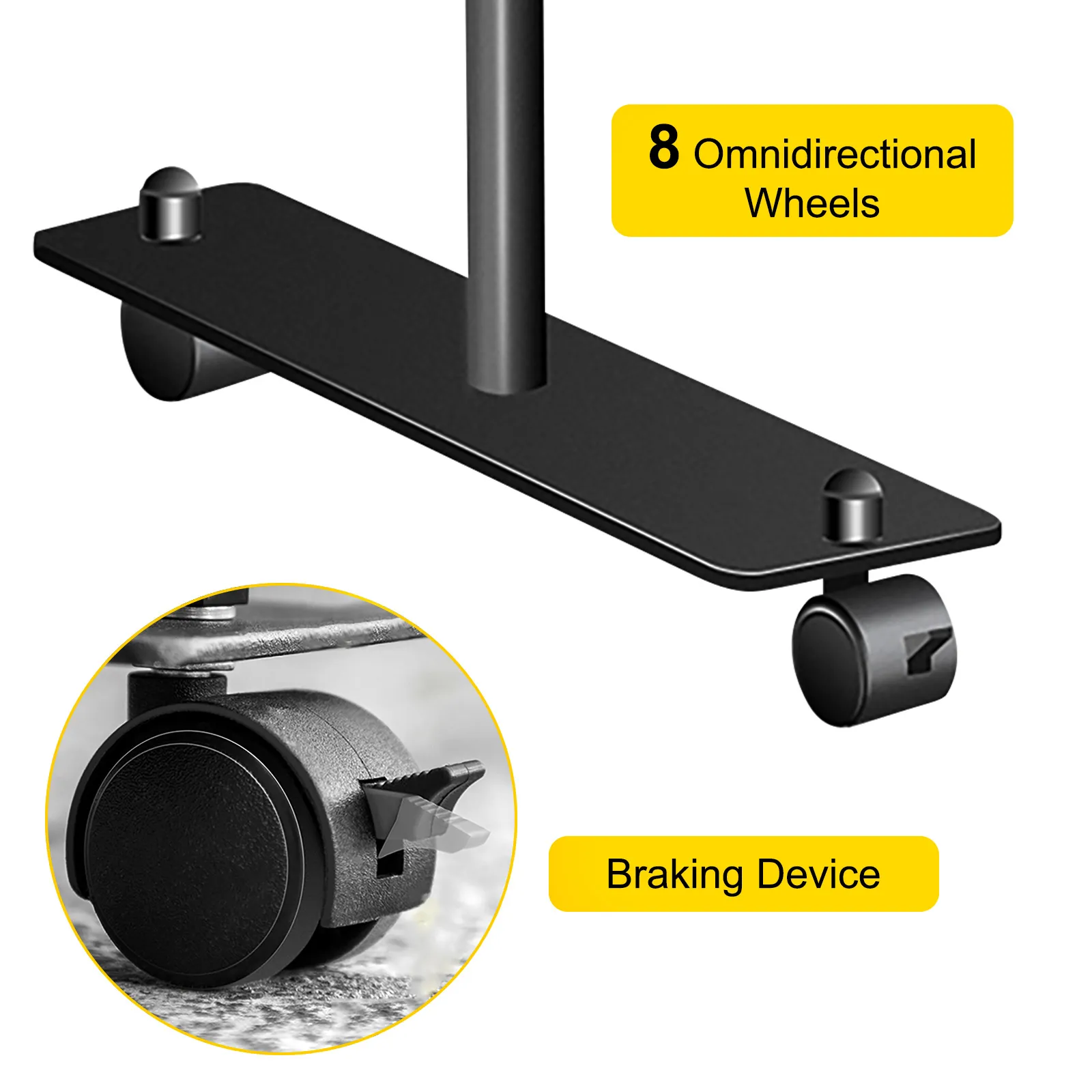 VEVOR office partition with 8 omnidirectional wheels and braking device.
