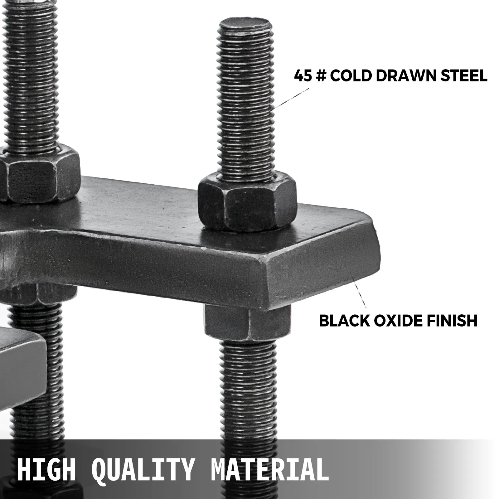 Pernos para máquina cortadora de cuero VEVOR con acero n.° 45 y acabado de óxido negro.